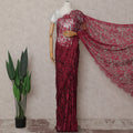 Fuchsia Pink Chantilly Lace Saree | Regal Fabrics