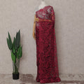Fuchsia Pink Chantilly Lace Saree | Regal Fabrics