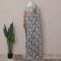 Silver Grey Chantilly Lace Saree | Regal Fabrics