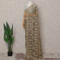 Olive Gold French Chantilly Lace Saree 5.5m