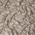 Caramel Brown Floral Satin Fabric 110cm