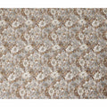 Caramel Brown Floral Satin Fabric 110cm
