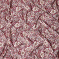 Berry Maroon Floral Satin Fabric 110cm