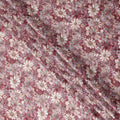 Berry Maroon Floral Satin Fabric 110cm