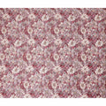 Berry Maroon Floral Satin Fabric 110cm