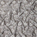 Taupe Grey Floral Satin Fabric 110cm