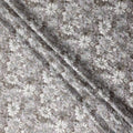 Taupe Grey Floral Satin Fabric 110cm