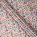Lavender Grey Floral Satin Fabric 110cm