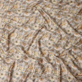 Champagne Beige Floral Satin Fabric 110cm