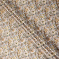 Champagne Beige Floral Satin Fabric 110cm