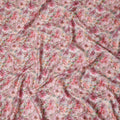Blush Pink Floral Satin Fabric 110cm
