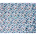 Sky Blue Floral Satin Fabric 110cm