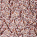 Dusty Rose Floral Satin Fabric 110cm