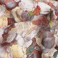 Terracotta Rust Abstract Satin Fabric 110cm