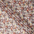 Terracotta Rust Abstract Satin Fabric 110cm