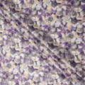 Violet Purple Abstract Satin Fabric 110cm