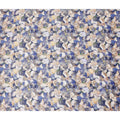 Indigo Blue Abstract Satin Fabric 110cm