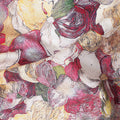 Rose Magenta Abstract Satin Fabric 110cm