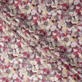 Rose Magenta Abstract Satin Fabric 110cm