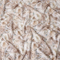 Champagne Beige Abstract Satin Fabric 110cm