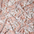 Peach Coral Abstract Satin Fabric 110cm