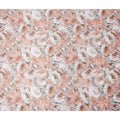 Peach Coral Abstract Satin Fabric 110cm
