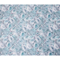 Aqua Teal Abstract Satin Fabric 110cm