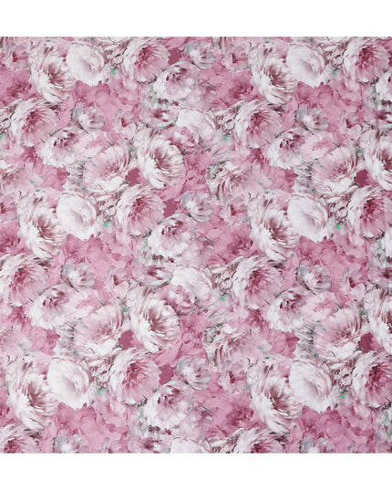 Dusty Mauve Abstract Satin Fabric 110cm