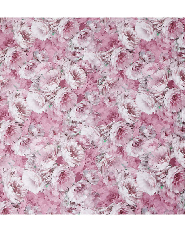 Dusty Mauve Abstract Satin Fabric 110cm