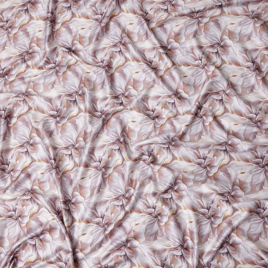 Blush Mauve Tonal Self Satin Fabric 110cm