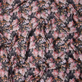Plum Purple Floral Satin Fabric 110cm