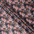 Plum Purple Floral Satin Fabric 110cm