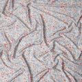 Ivory White Floral Satin Fabric 110cm
