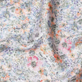 Ivory White Floral Satin Fabric 110cm