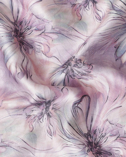 Rose Pink Tonal Self Satin Fabric 110cm