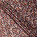 Chocolate Brown Floral Satin Fabric 110cm