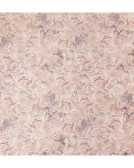 Tan Beige Leaf Satin Fabric 110cm