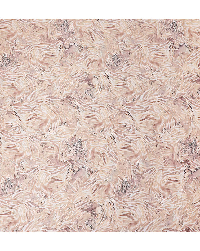 Tan Beige Leaf Satin Fabric 110cm