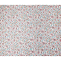 Turquoise Blue Floral Satin Fabric 110cm