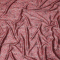 Coral Red Leaf Satin Fabric 110cm