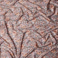 Camel Tan Floral Satin Fabric 110cm