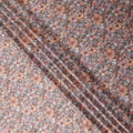 Camel Tan Floral Satin Fabric 110cm