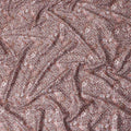 Mocha Brown Floral Satin Fabric 110cm