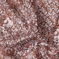 Mocha Brown Floral Satin Fabric 110cm