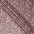 Mocha Brown Floral Satin Fabric 110cm