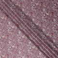 Wine Maroon Floral Satin Fabric 110cm