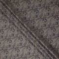 Espresso Brown Paisley Satin Fabric 110cm