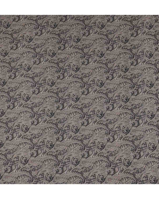 Espresso Brown Paisley Satin Fabric 110cm