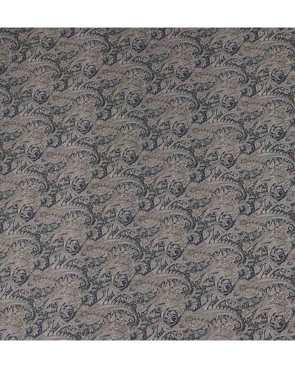 Navy Blue Paisley Satin Fabric 110cm