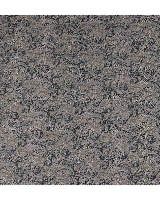 Navy Blue Paisley Satin Fabric 110cm